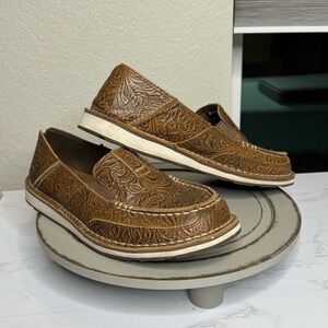 Ariat Tan Embossed Men's Loafers